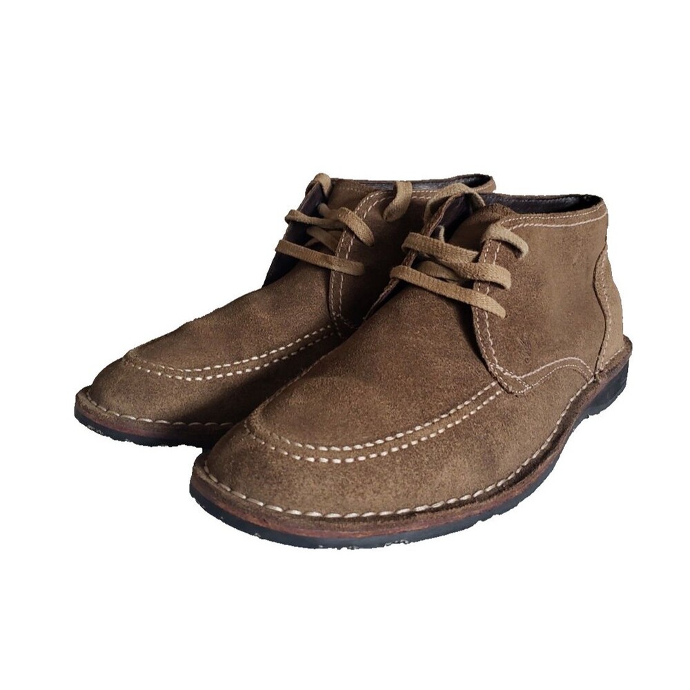 John Varvatos Star USA Chukka Boots Shoes Men's Size 9.5 M Brown Suede Lace Up